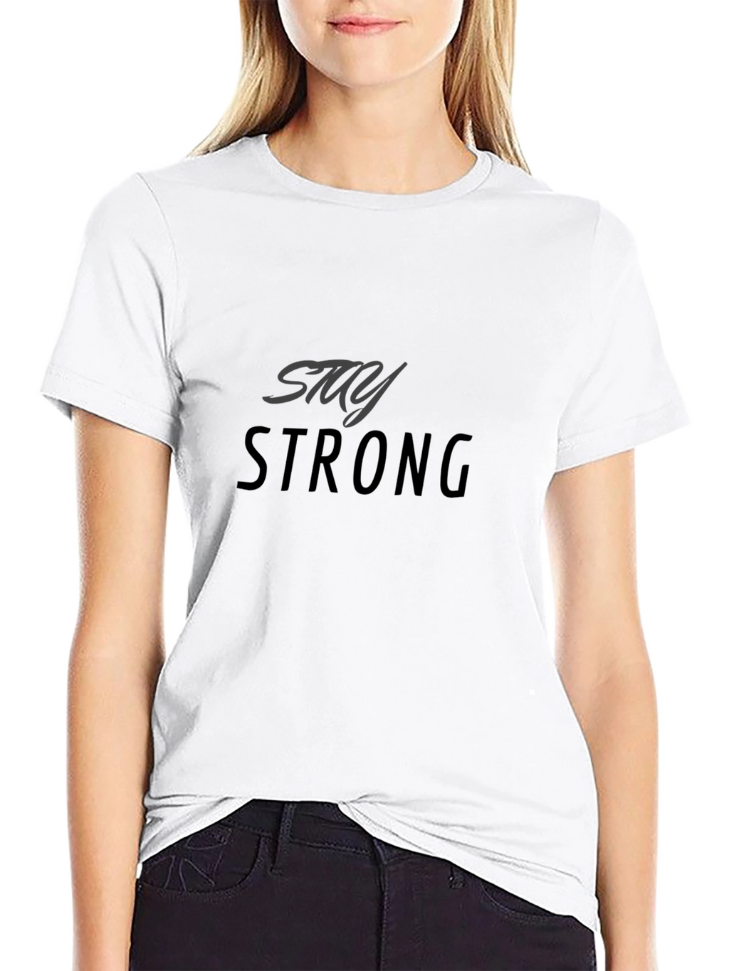 Stay Strong Black Graphic Tee