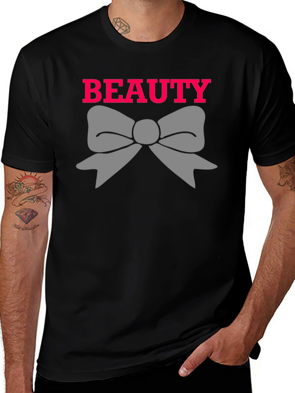 Beauty Bow Graphic Tee - Stylish Casual Wear