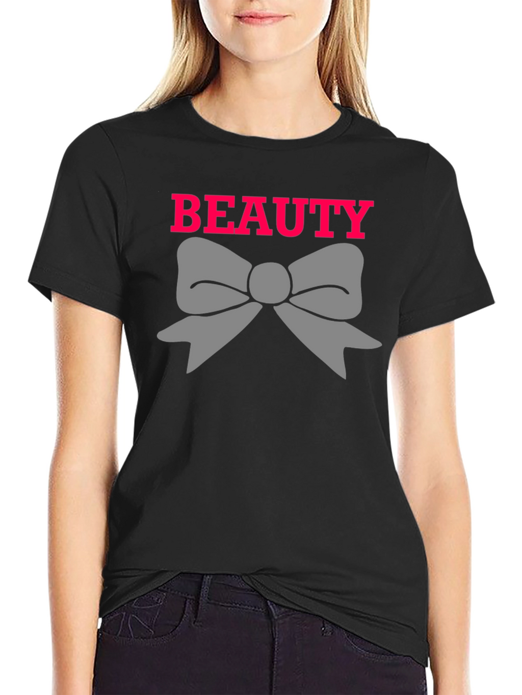 Beauty Bow Graphic Tee - Stylish Casual Wear
