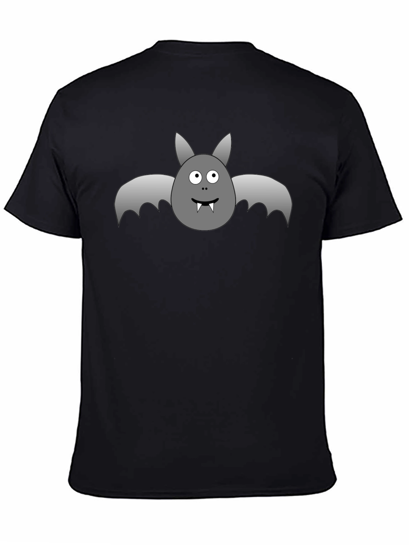 Halloween Bat Graphic T-Shirt - Black