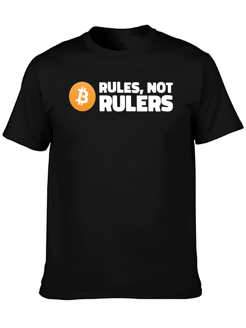 Bitcoin Rules Not Rulers Graphic T-Shirt
