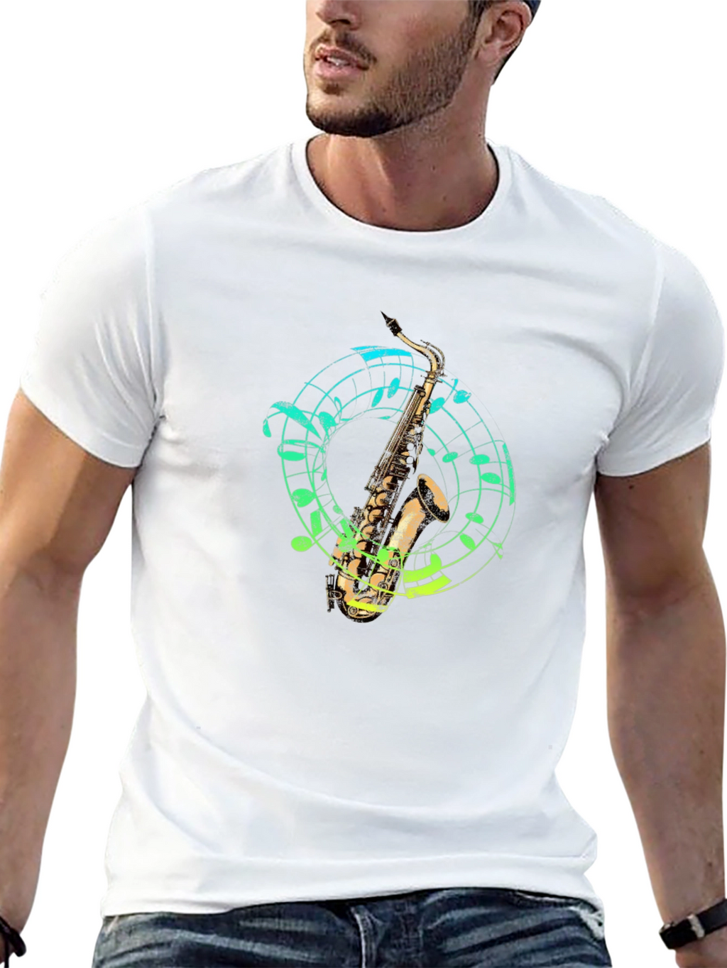 Saxophone Music T-Shirt - Cool Graphic Tee