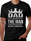 Dad the Man the Myth Black Graphic Tee