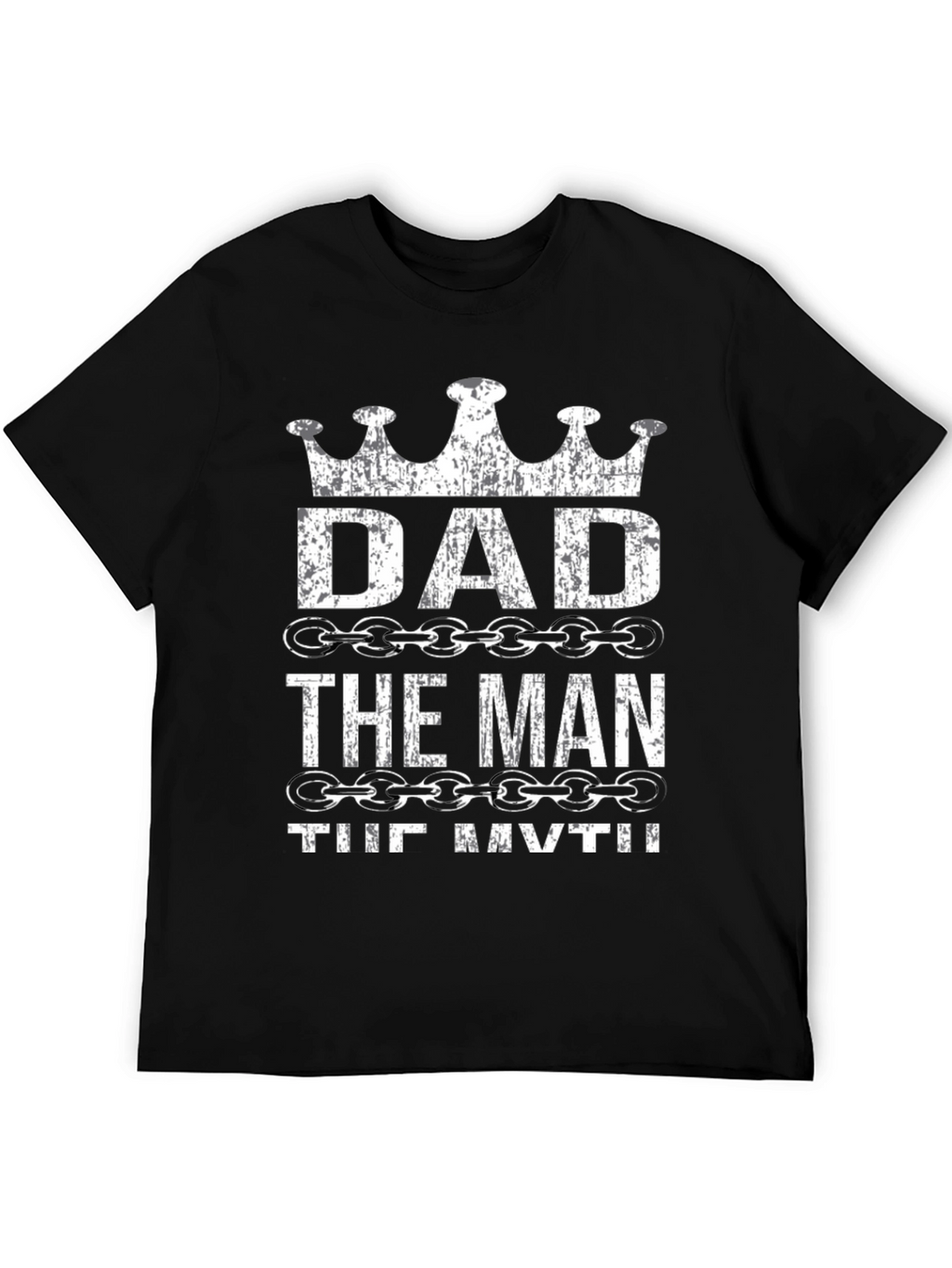 Dad the Man the Myth Black Graphic Tee