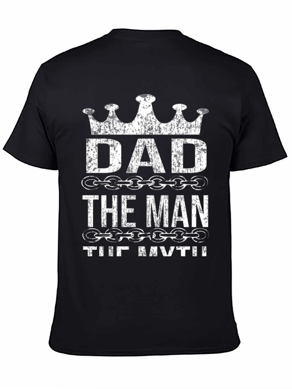 Dad the Man the Myth Black Graphic Tee