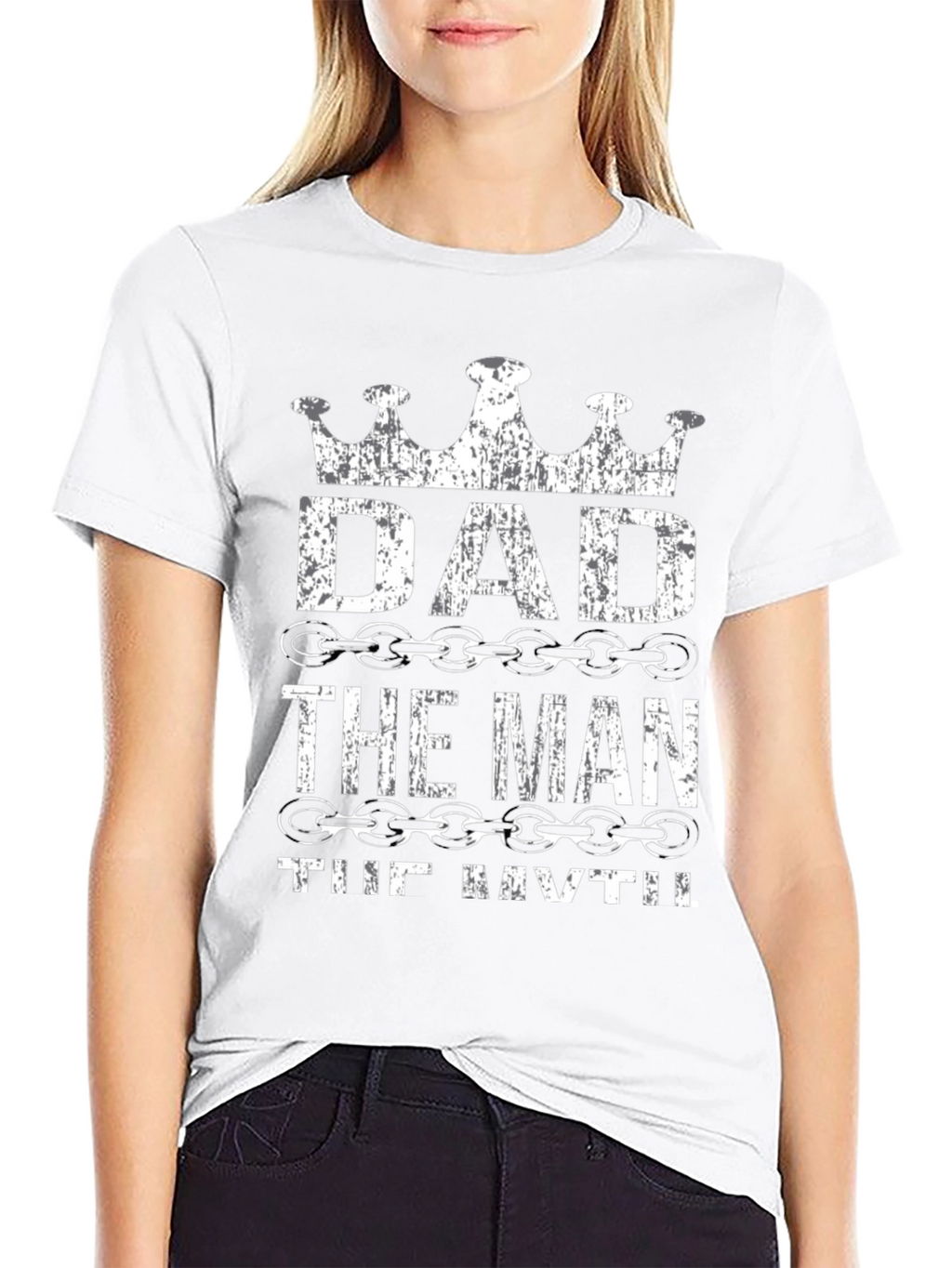 Dad the Man the Myth Black Graphic Tee