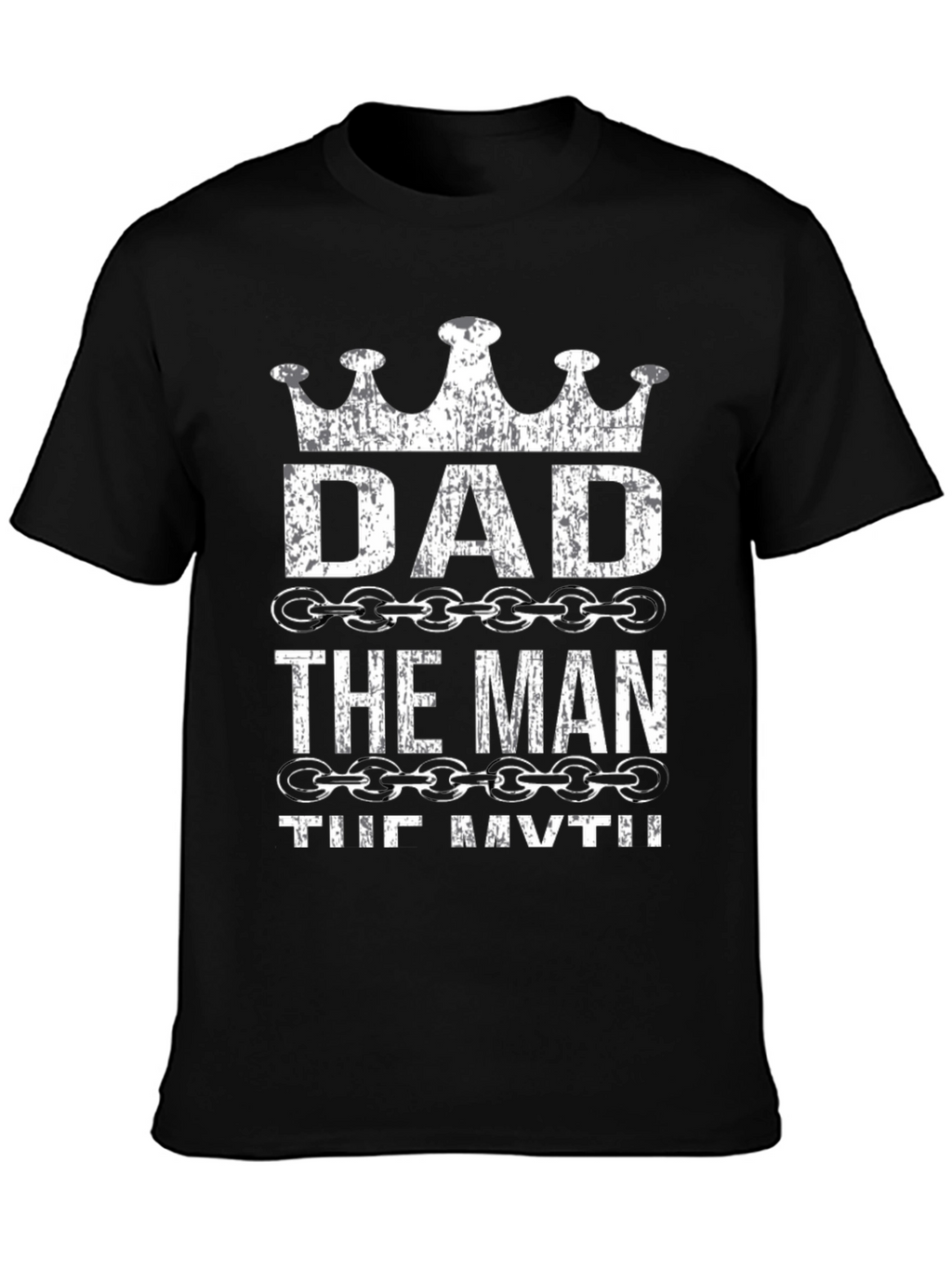 Dad the Man the Myth Black Graphic Tee