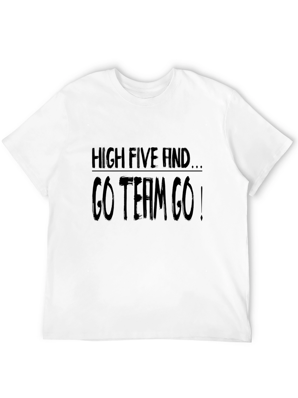 High Five & Go Team Go! Black Graphic Tee