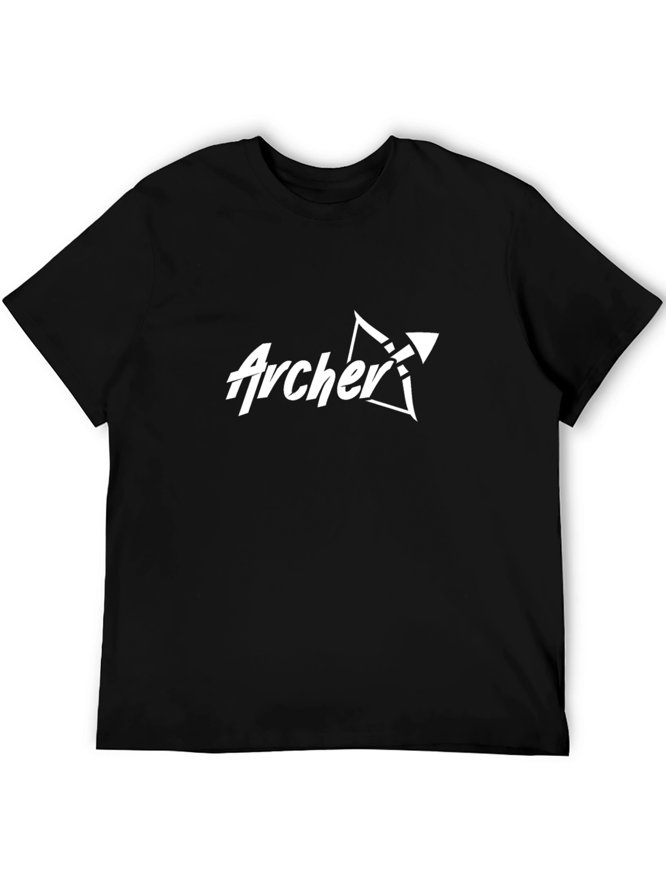 Archer Graphic Tee - Black Cotton T-Shirt