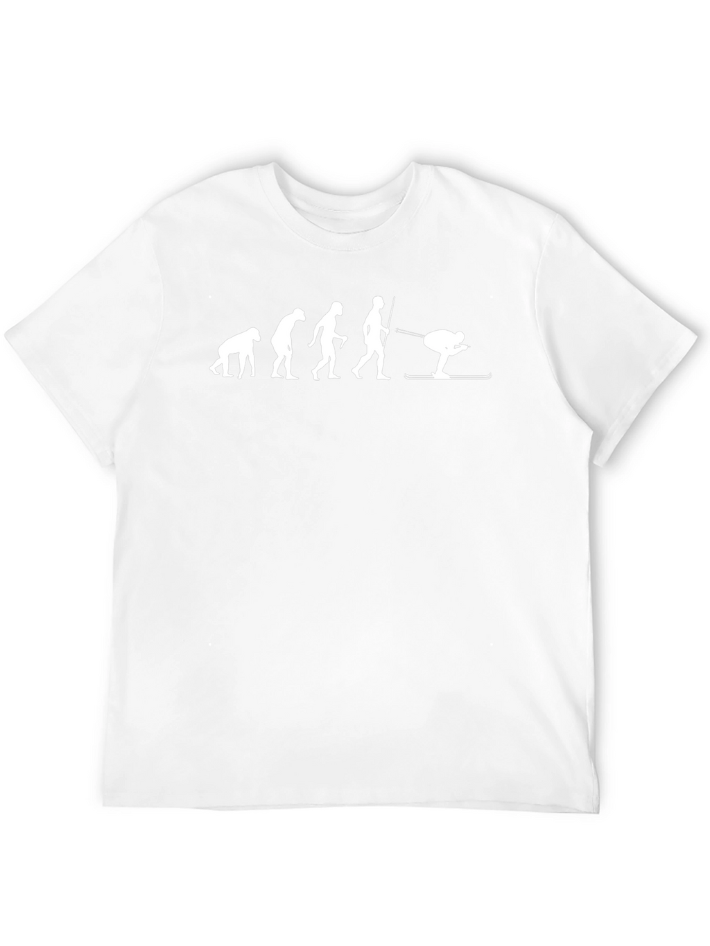Evolution Skiing T-Shirt | Black Tee | Funny Graphic
