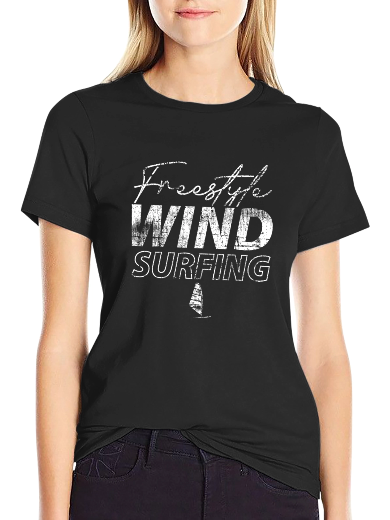 Freestyle Windsurfing Graphic Tee - Black