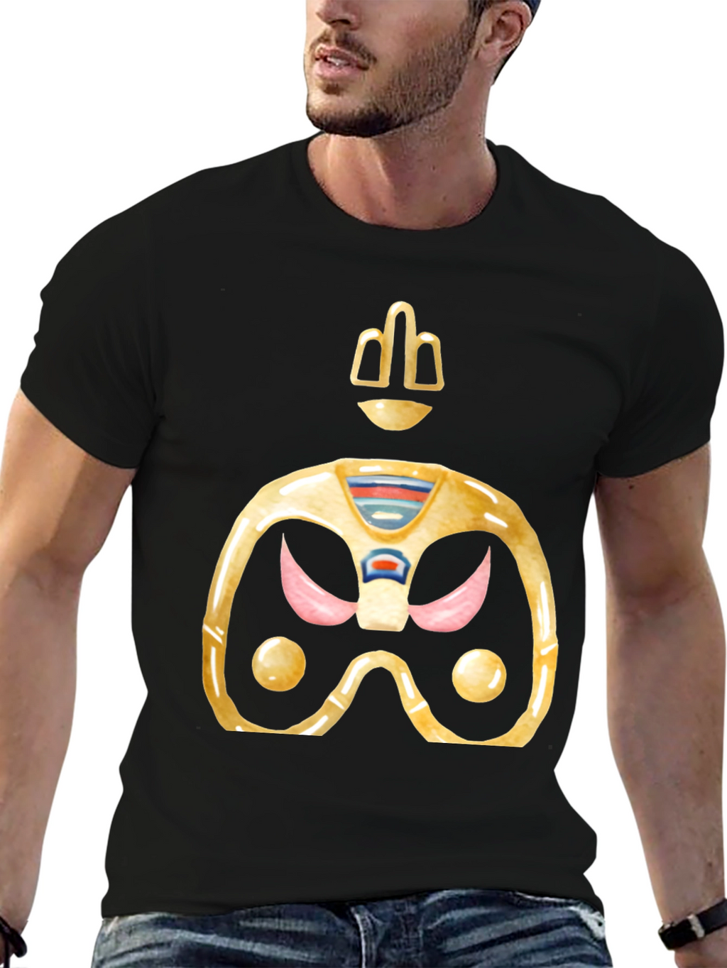 Retro Gaming T-Shirt - Gold Space Controller