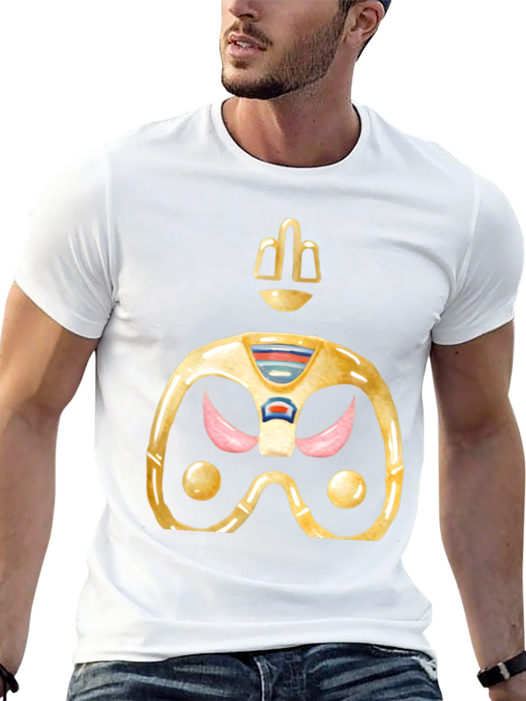 Retro Gaming T-Shirt - Gold Space Controller