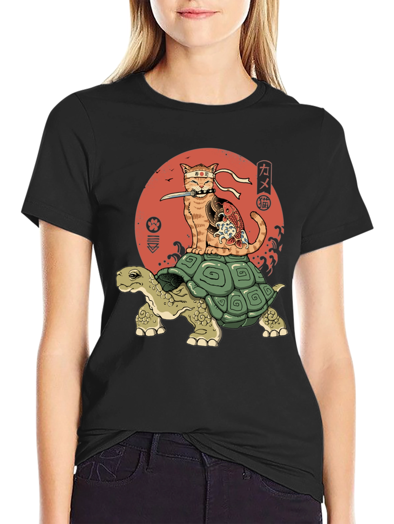 Ninja Cat Turtle T-Shirt