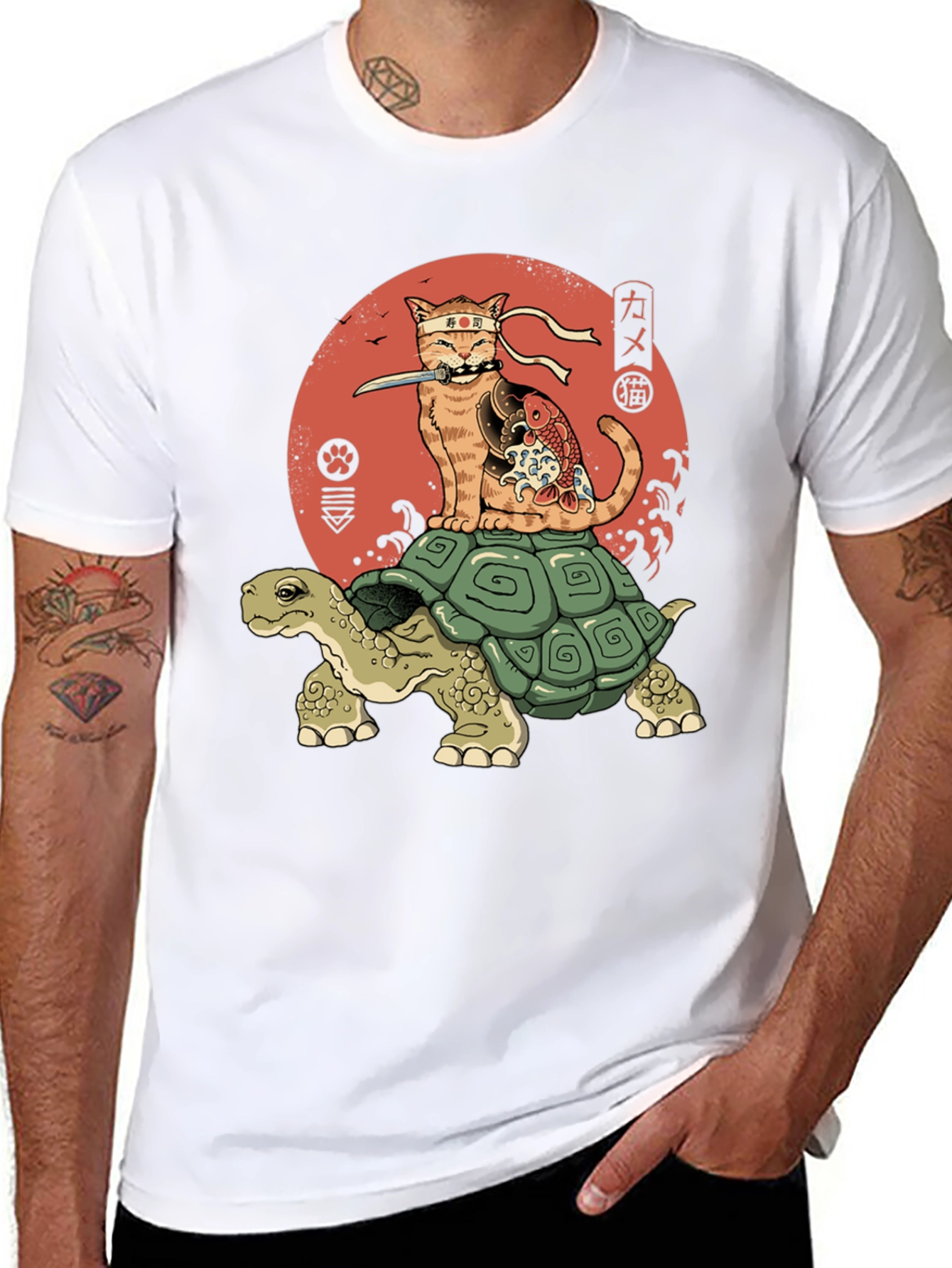 Ninja Cat Turtle T-Shirt
