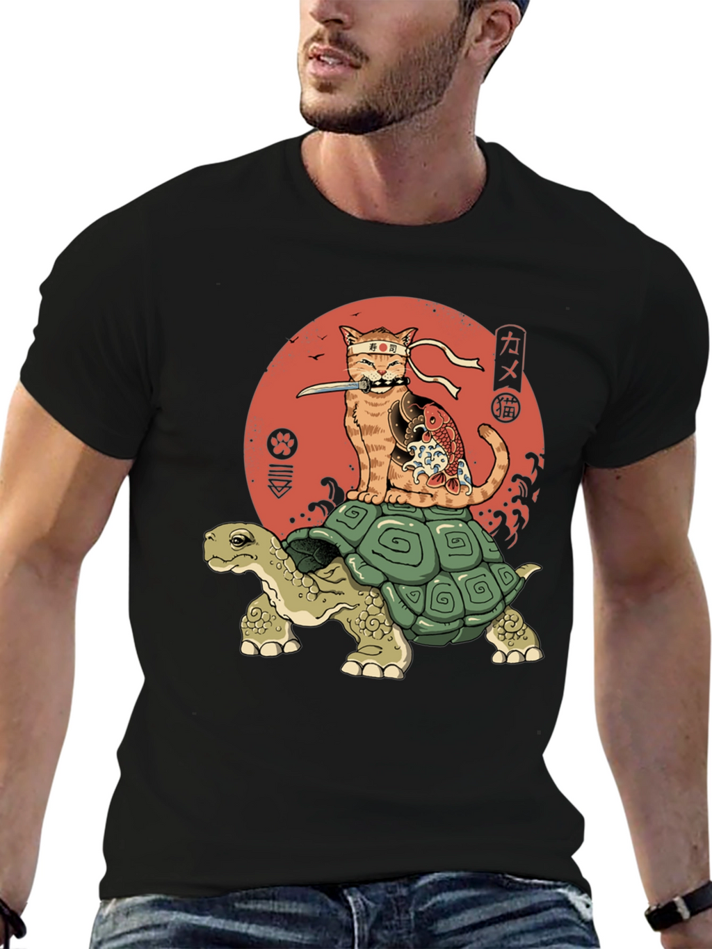 Ninja Cat Turtle T-Shirt