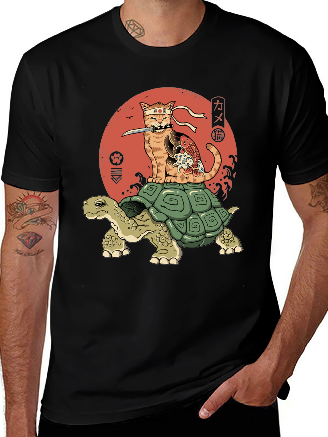 Ninja Cat Turtle T-Shirt