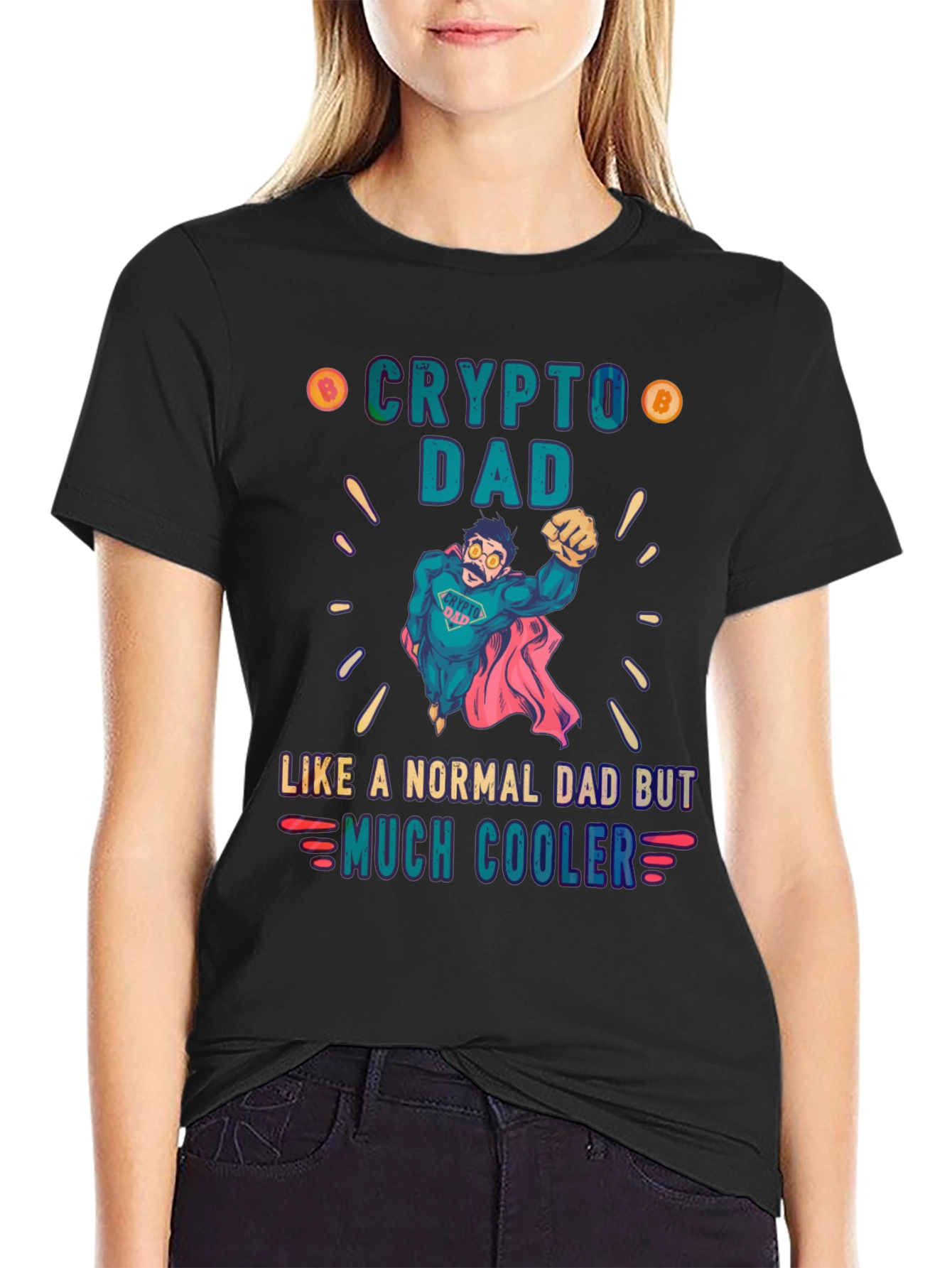 Crypto Dad T-Shirt - Like a Normal Dad But Much Cooler