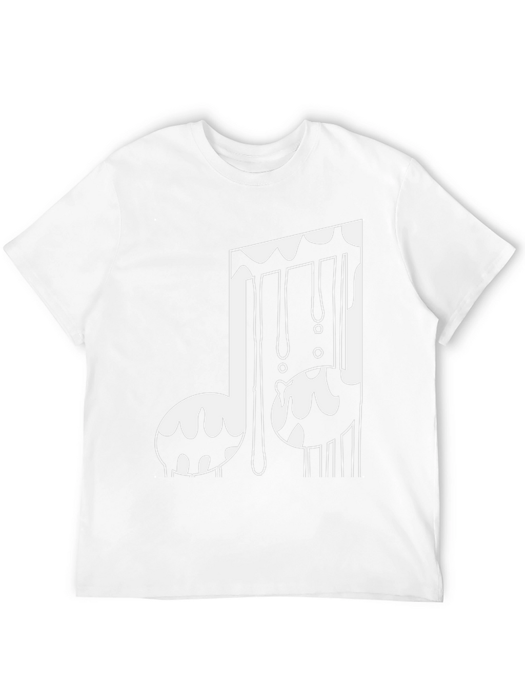 Melting Music Note Black Tee