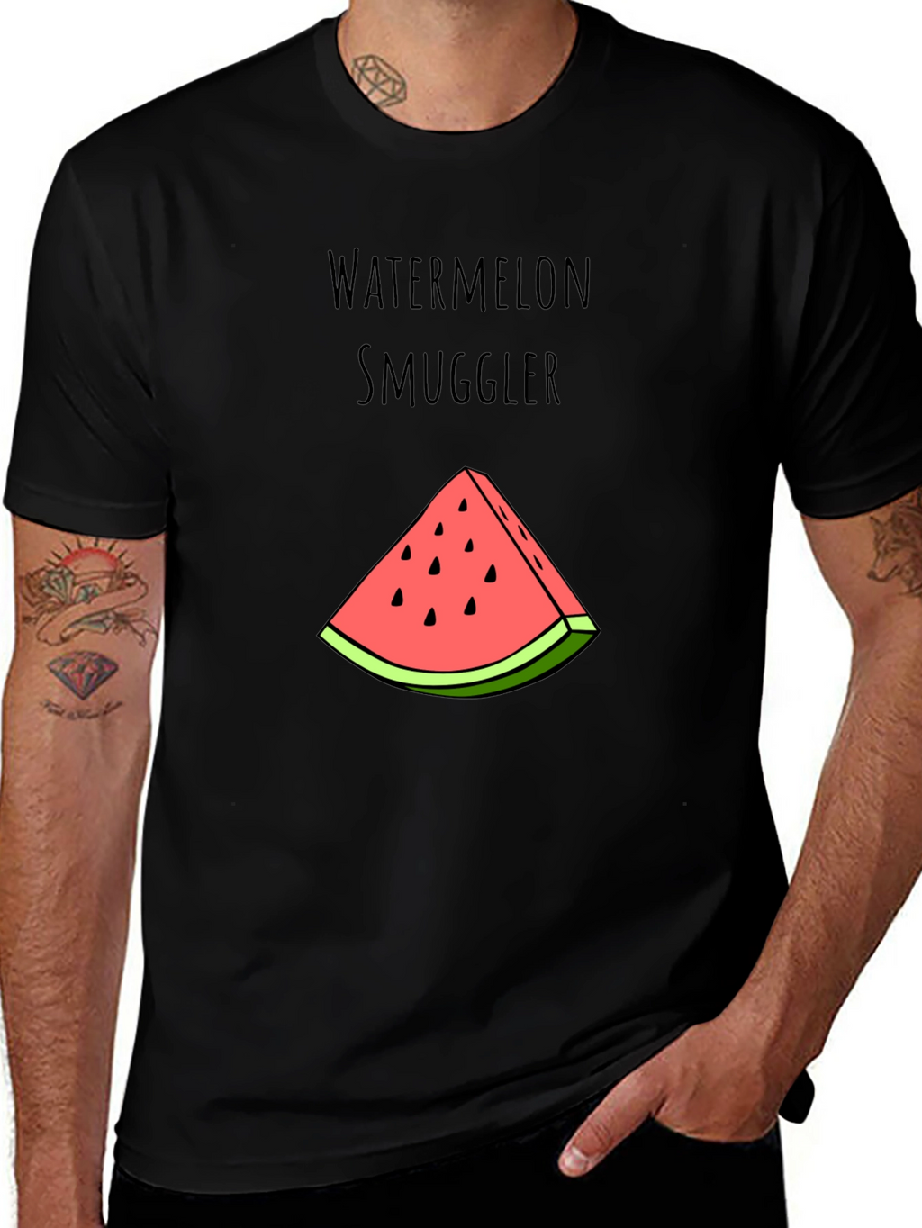 Watermelon Smuggler Graphic Tee - Funny Summer Shirt