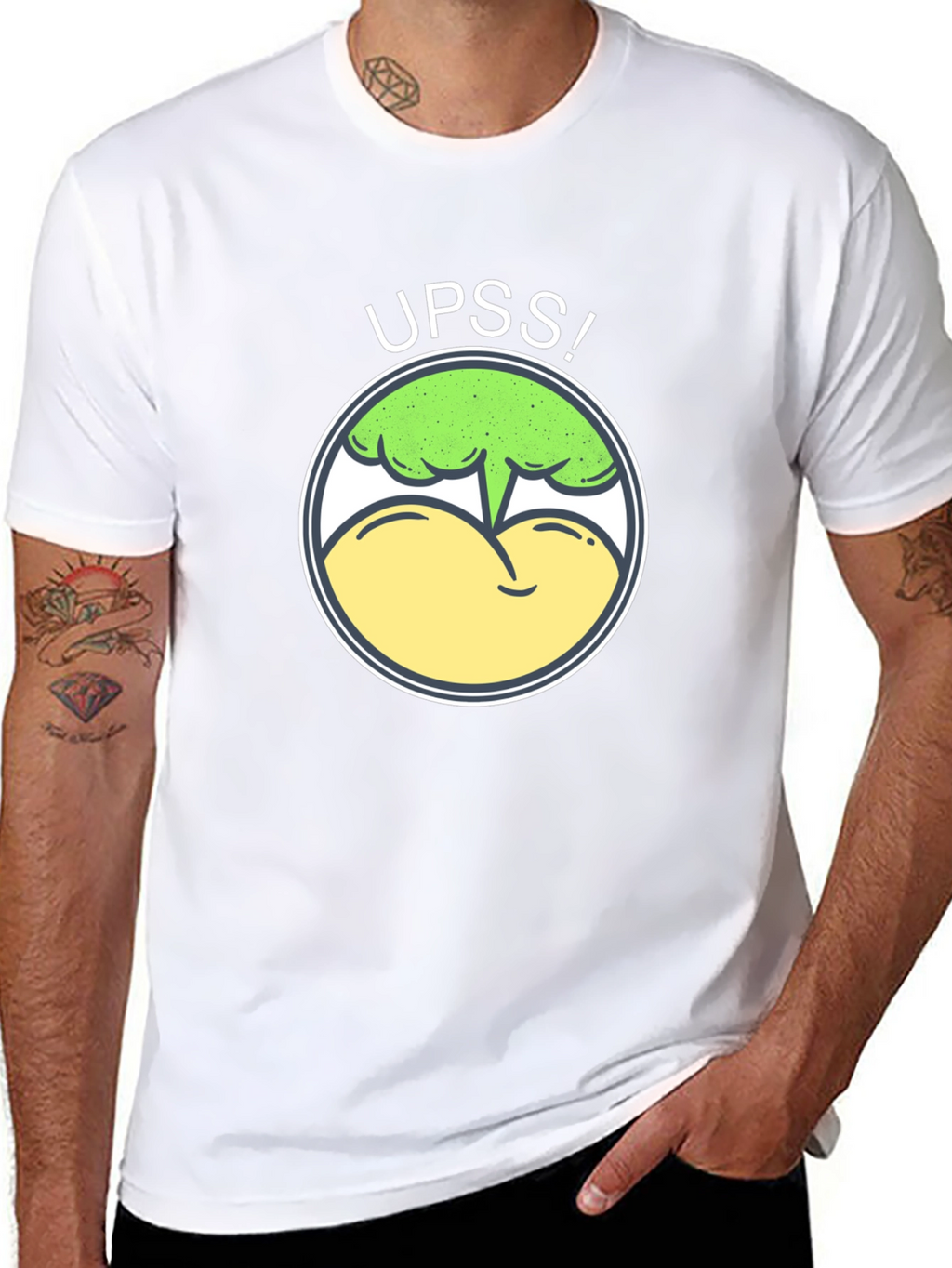 Funny UPSS! Broccoli Butt T-Shirt - Humor Tee