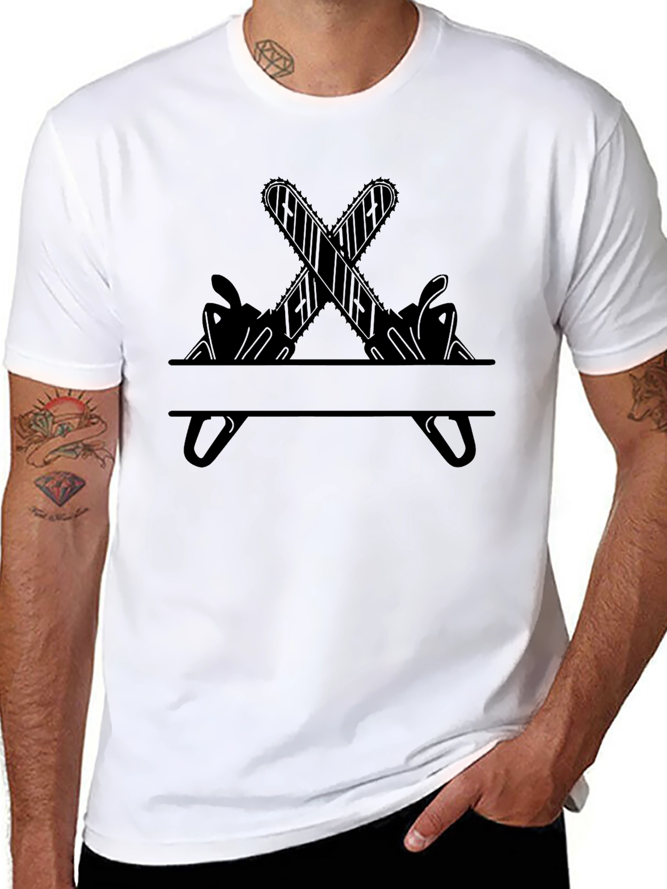 Black Chainsaw Graphic Tee