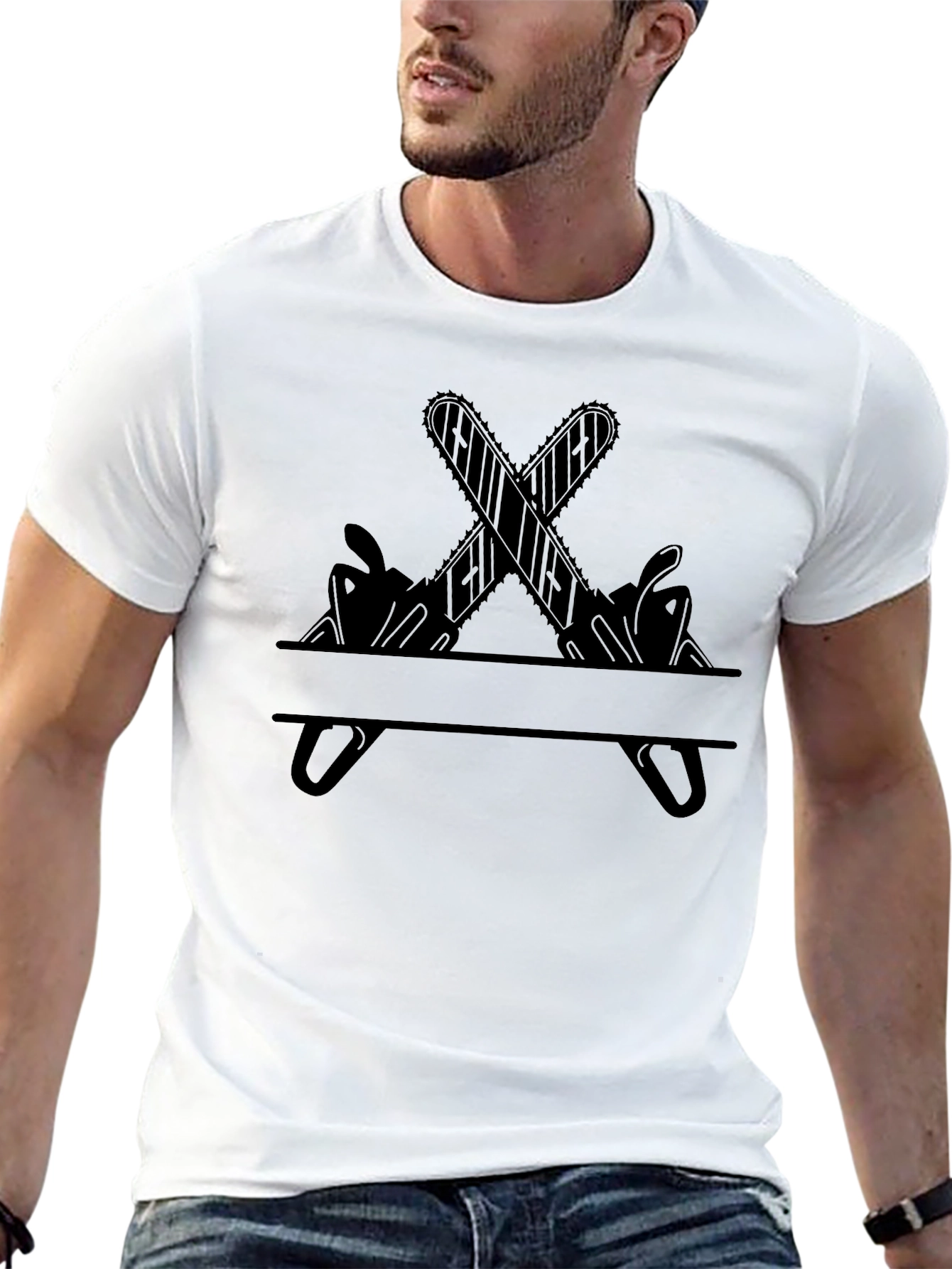 Black Chainsaw Graphic Tee