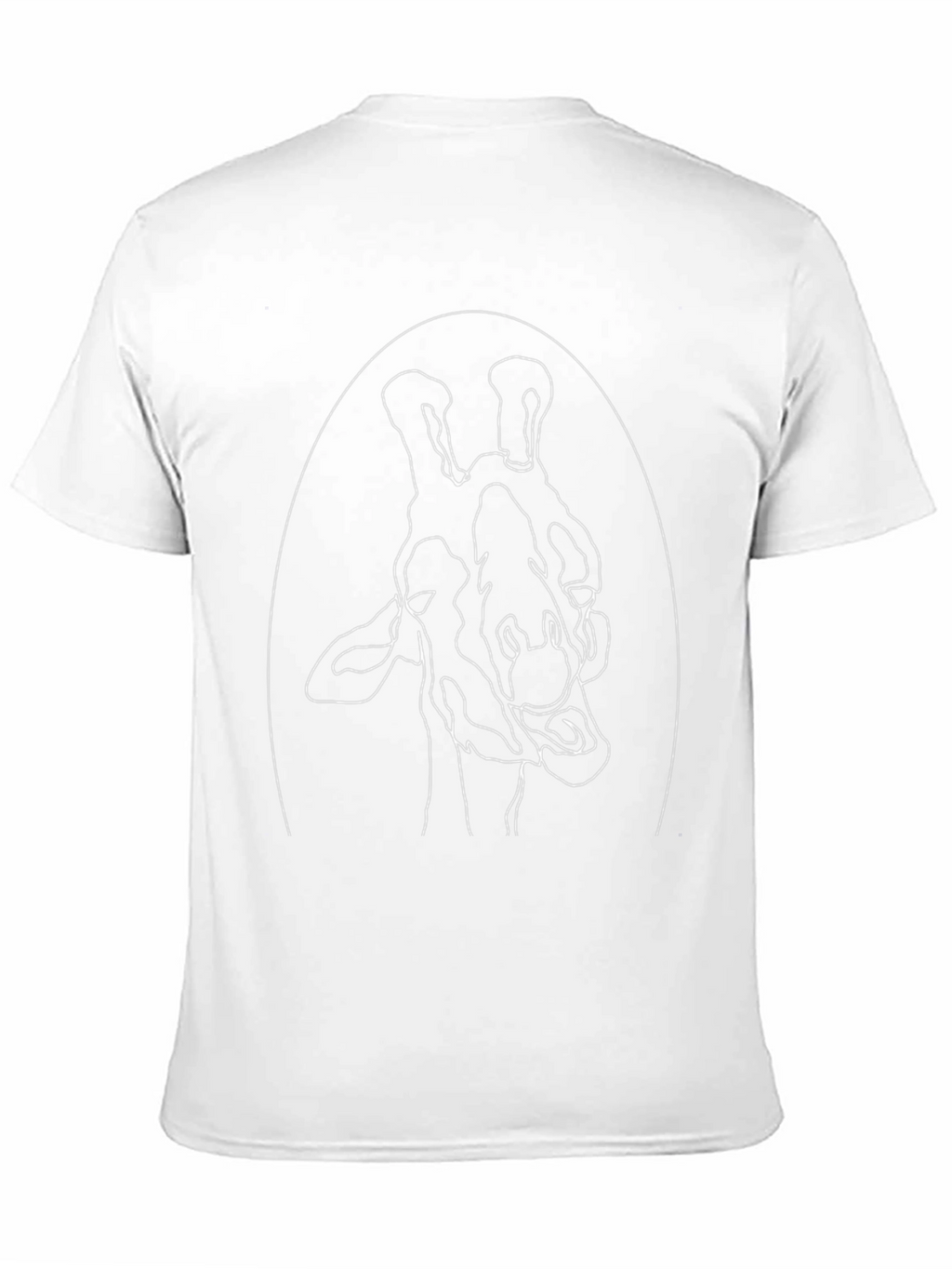 Giraffe Outline Graphic Tee - Casual Black T-Shirt