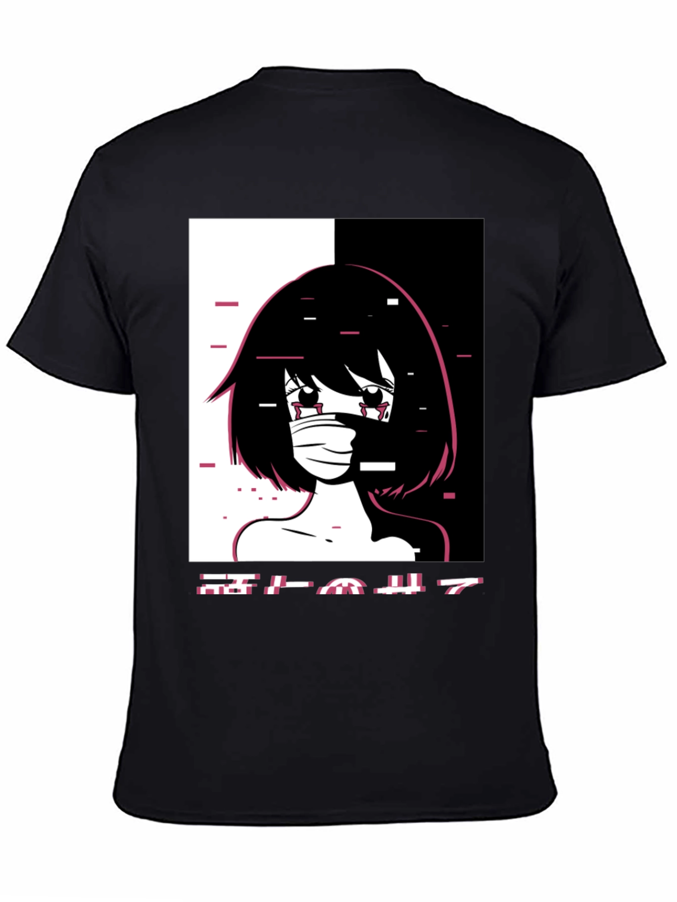 Anime Girl Graphic Black T-Shirt