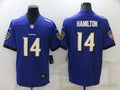 Men's Baltimore Ravens Kyle Hamilton #14 Purple Game Jerseys