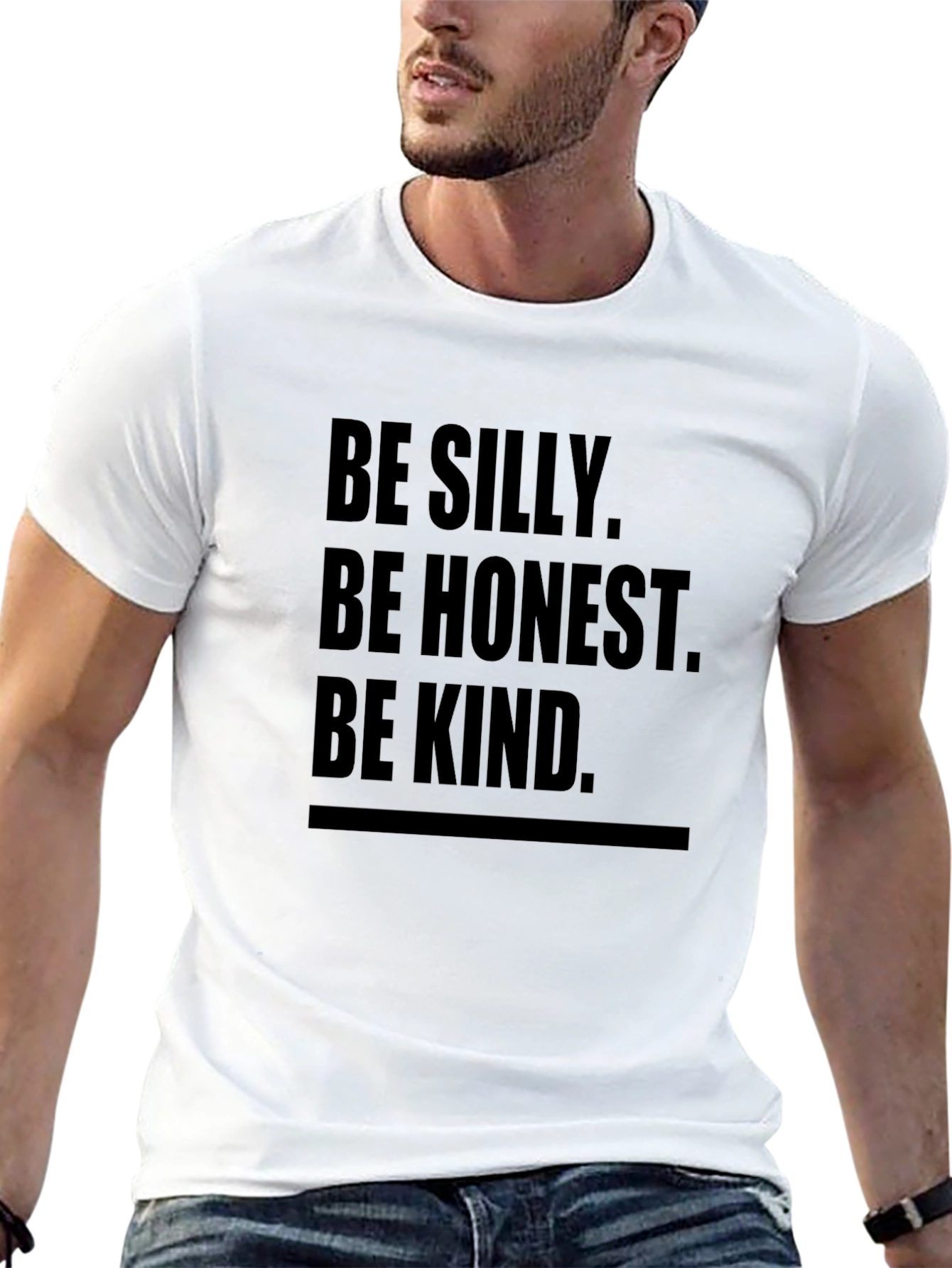 Be Silly Be Honest Be Kind Black Tee