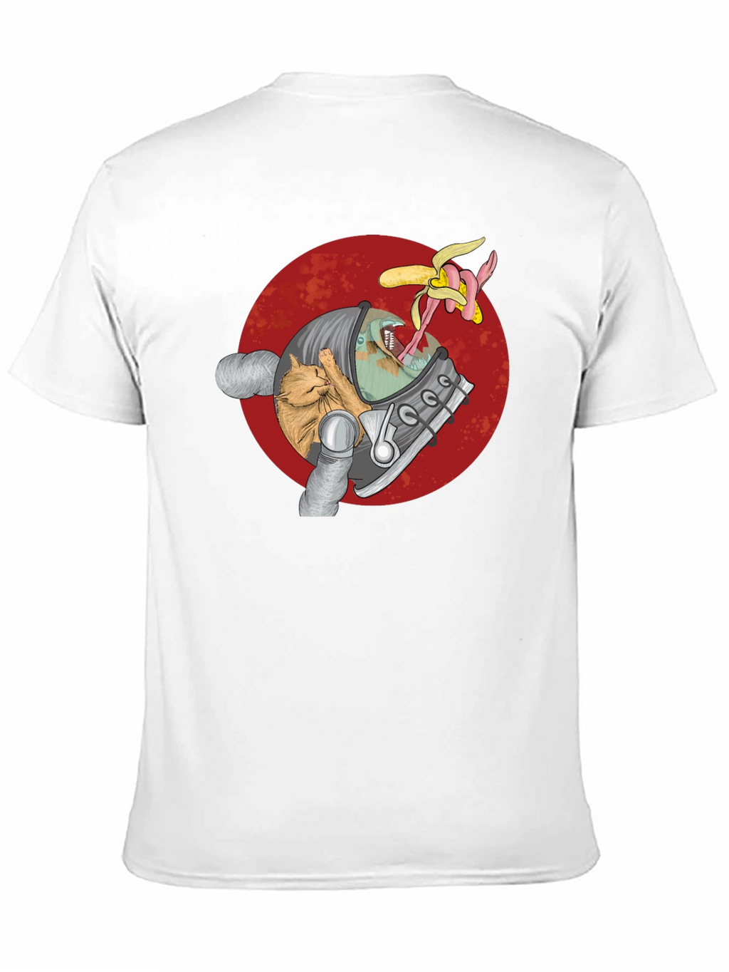 Astronaut Cat & Alien Banana T-Shirt
