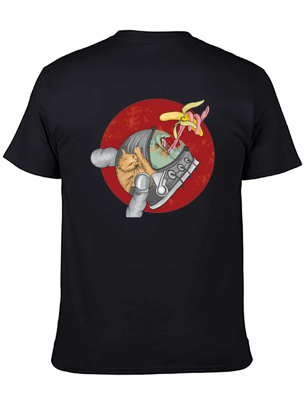 Astronaut Cat & Alien Banana T-Shirt