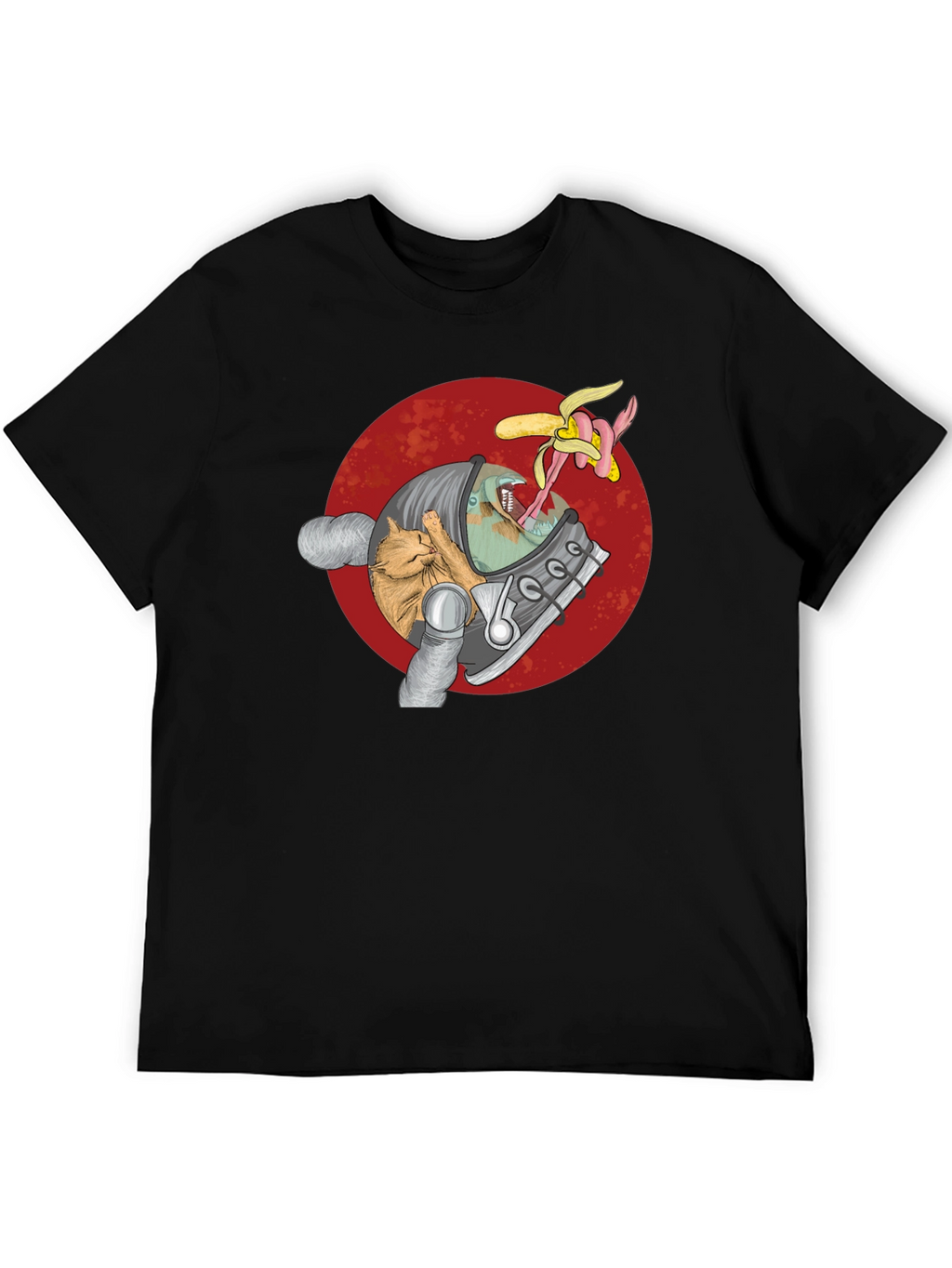 Astronaut Cat & Alien Banana T-Shirt