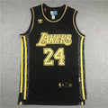 Men's Los Angeles Lakers Kobe Bryant #24 Black Replica Jerseys