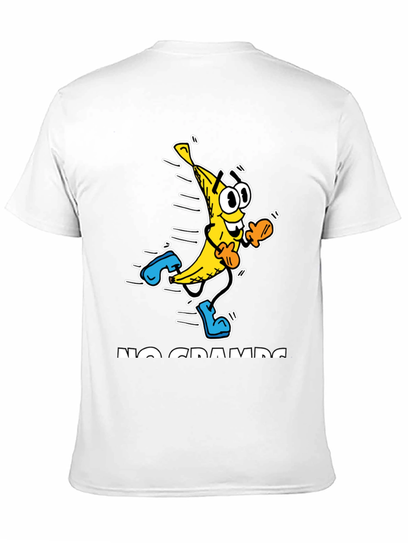 No Cramps Banana Running Graphic T-Shirt