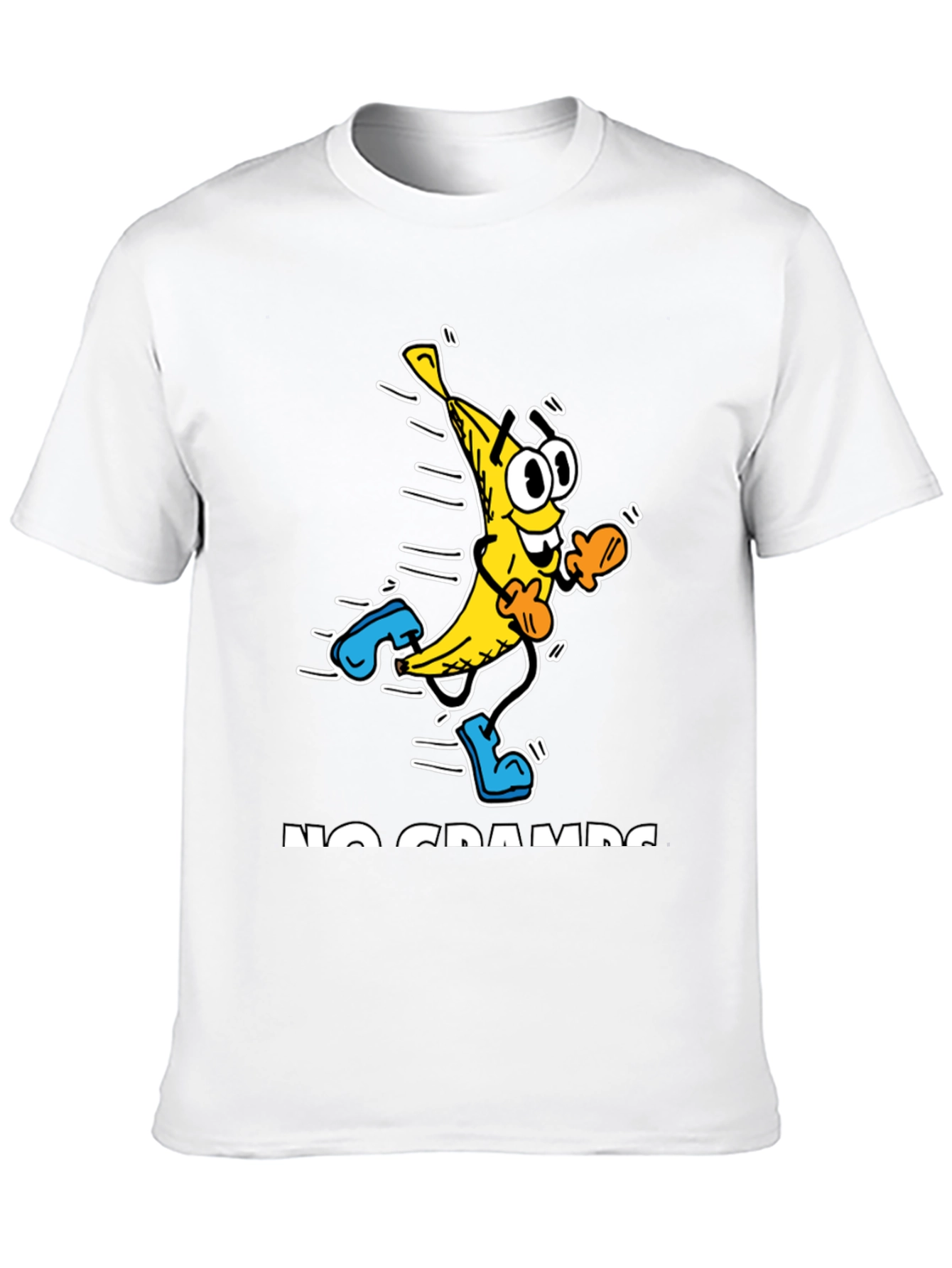 No Cramps Banana Running Graphic T-Shirt