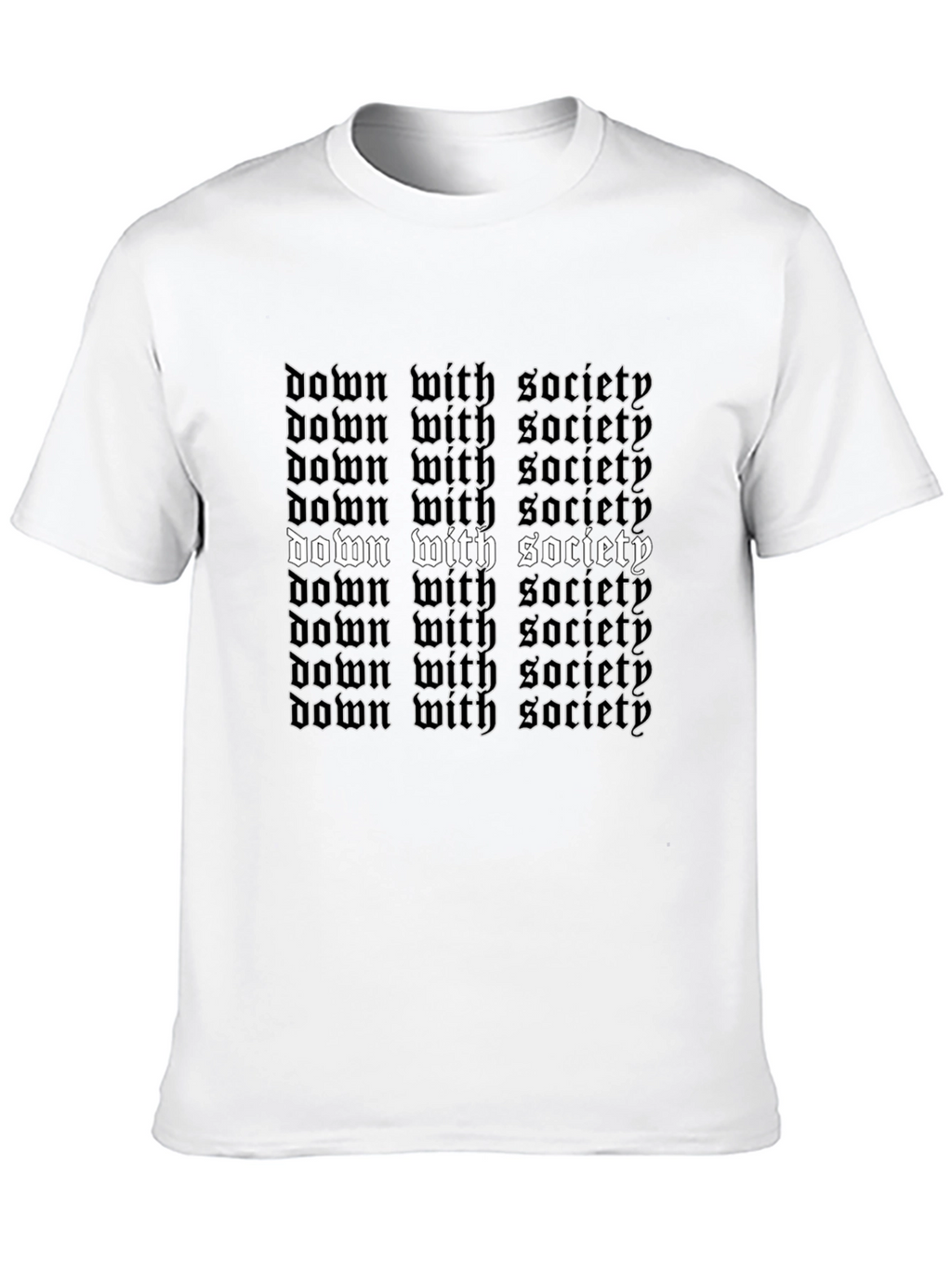 Down With Society Graphic Tee - Black Cotton Shirt