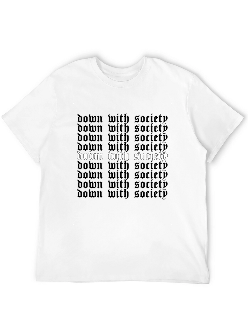 Down With Society Graphic Tee - Black Cotton Shirt