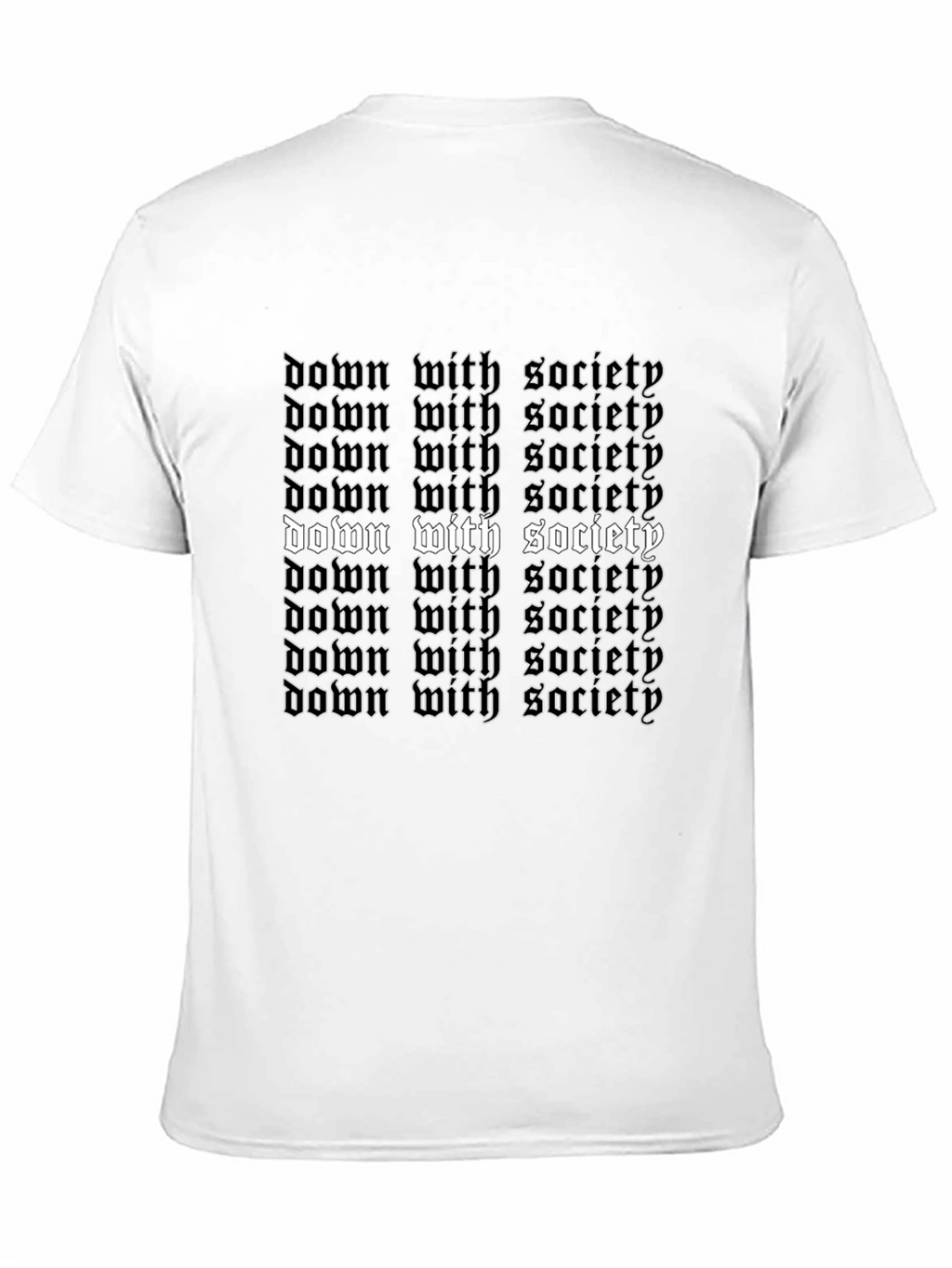 Down With Society Graphic Tee - Black Cotton Shirt