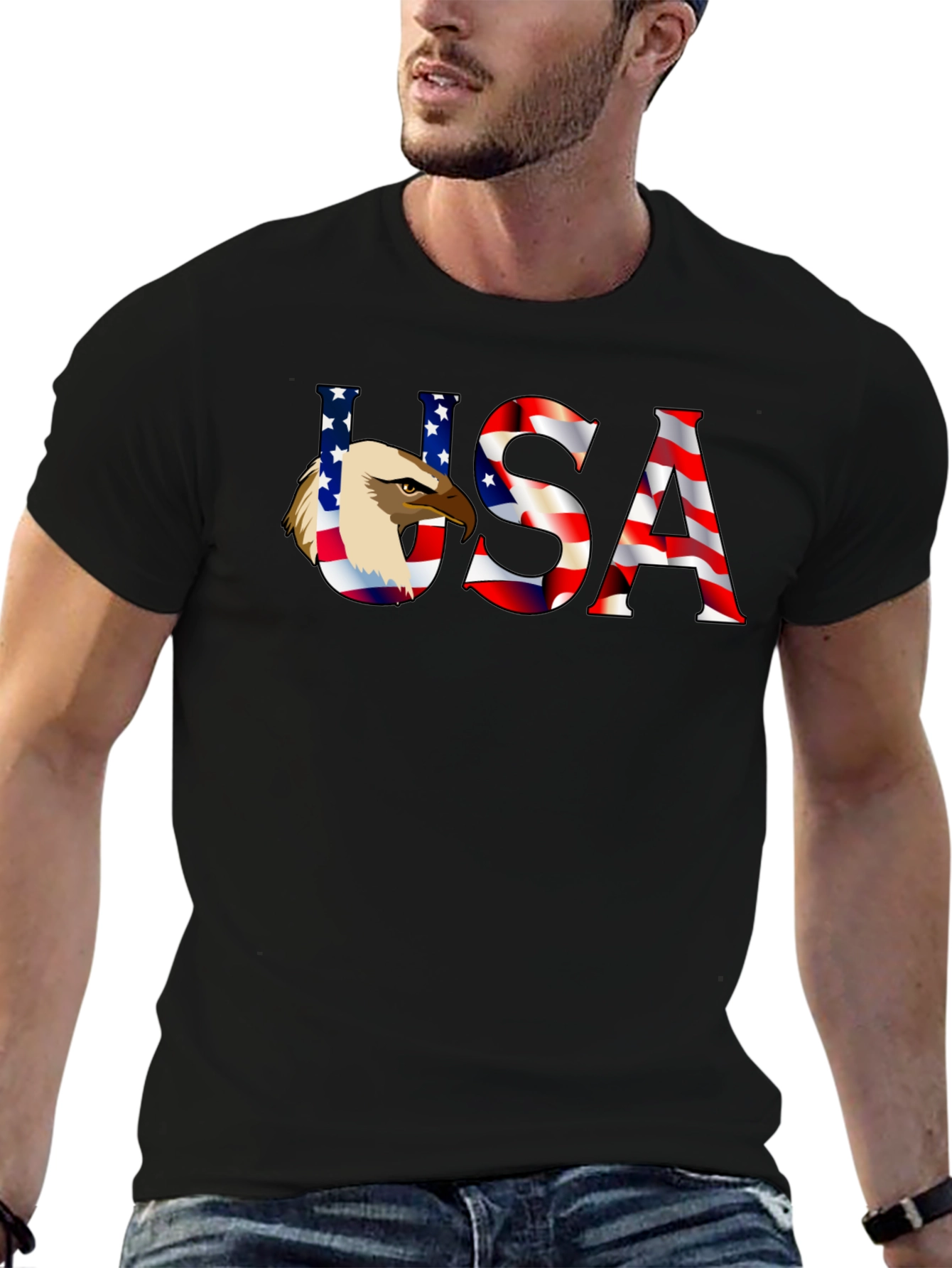 USA Eagle Graphic T-Shirt - Patriotic American Pride