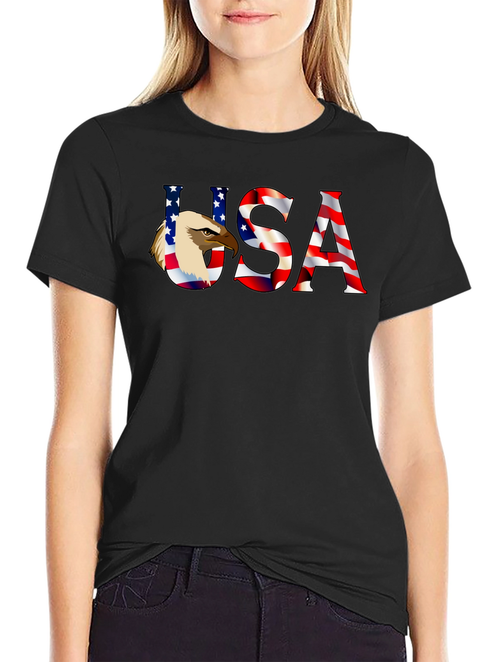 USA Eagle Graphic T-Shirt - Patriotic American Pride