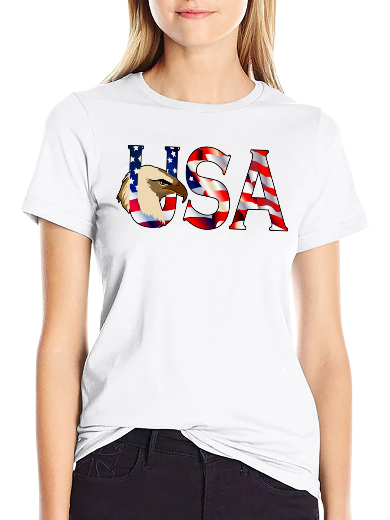 USA Eagle Graphic T-Shirt - Patriotic American Pride