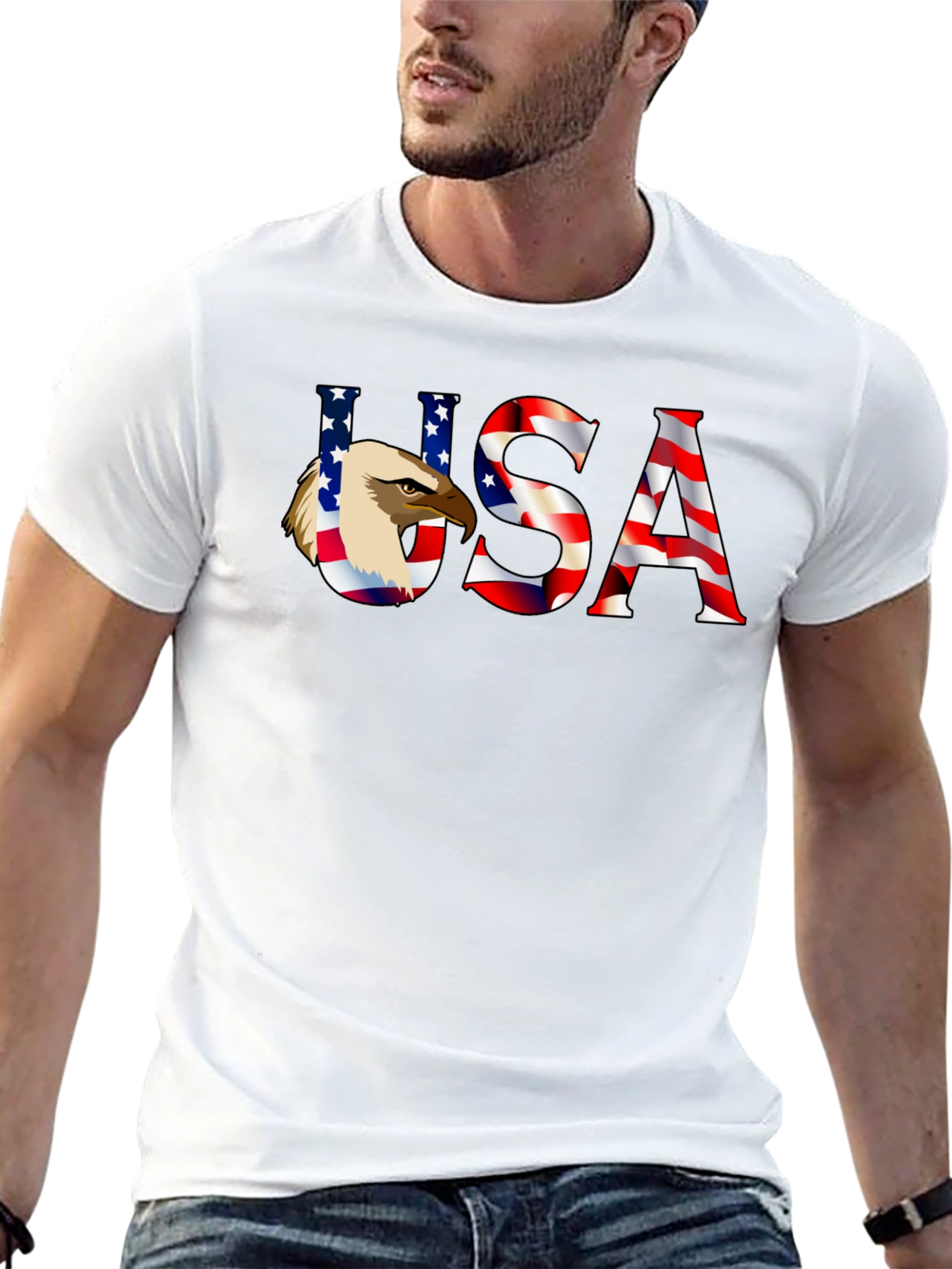 USA Eagle Graphic T-Shirt - Patriotic American Pride