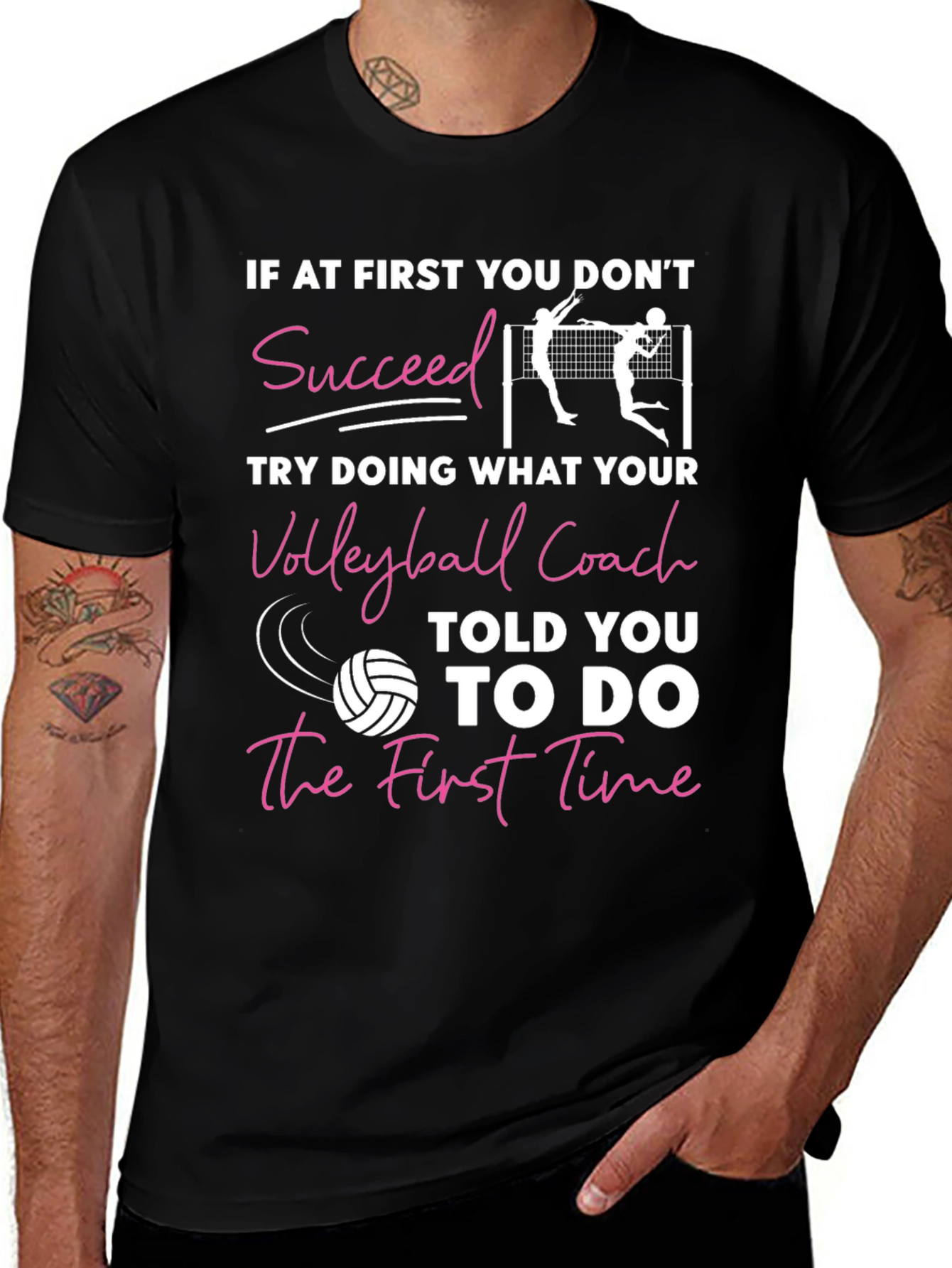 Volleyball Coach T-Shirt - Motivational Sports Tee