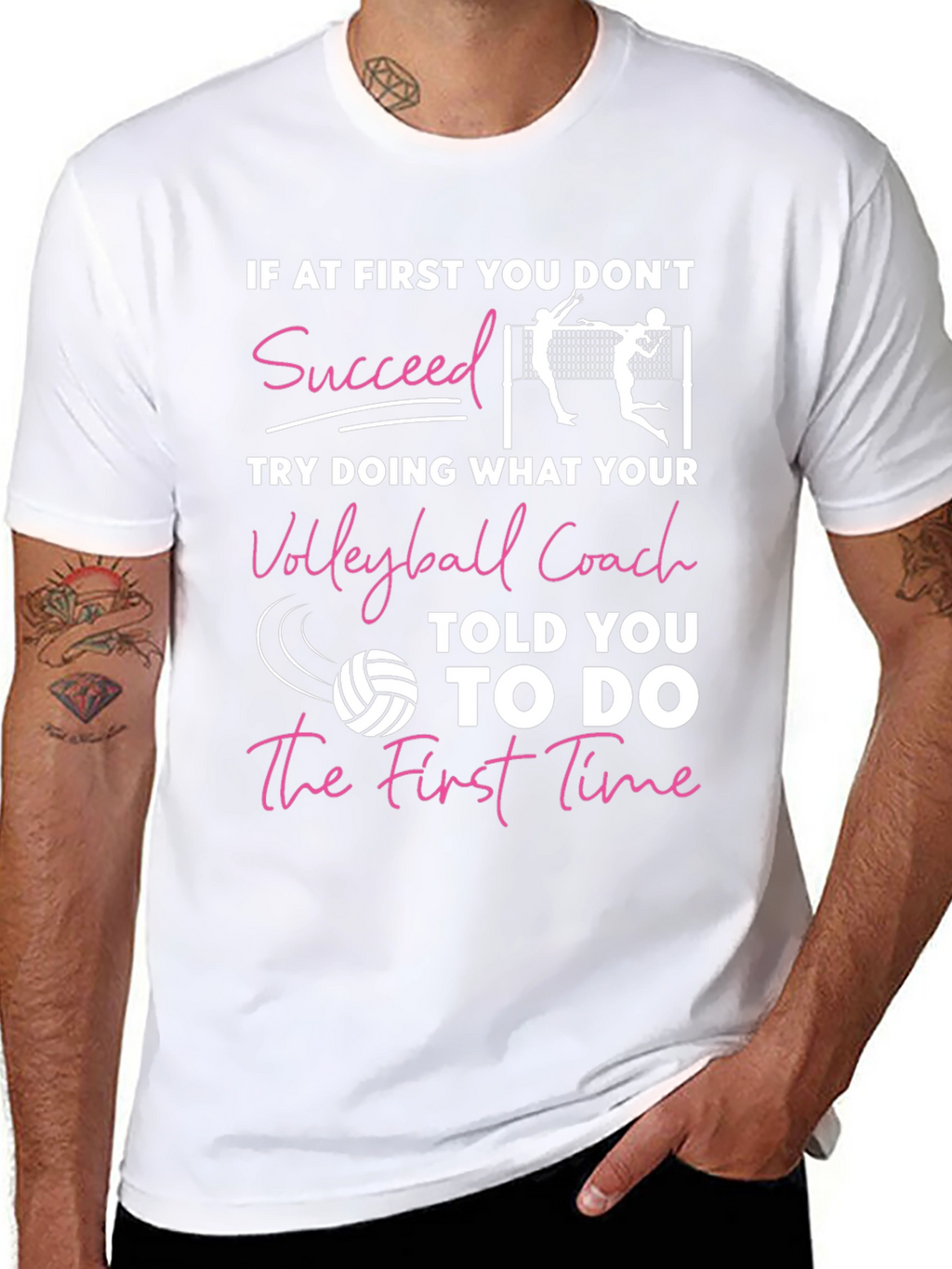 Volleyball Coach T-Shirt - Motivational Sports Tee