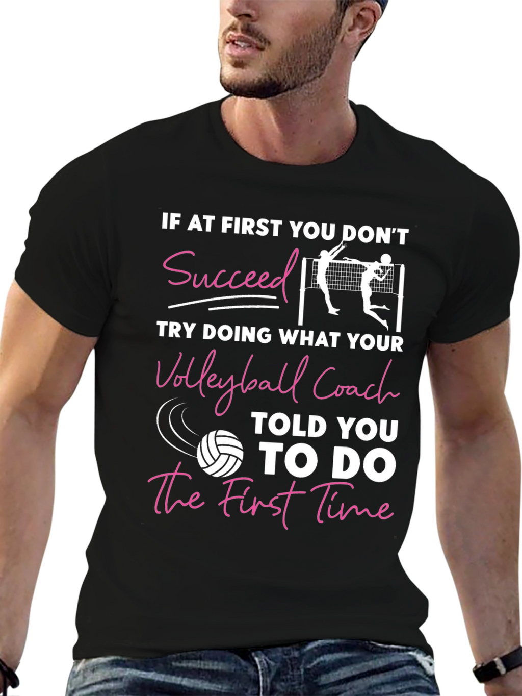 Volleyball Coach T-Shirt - Motivational Sports Tee