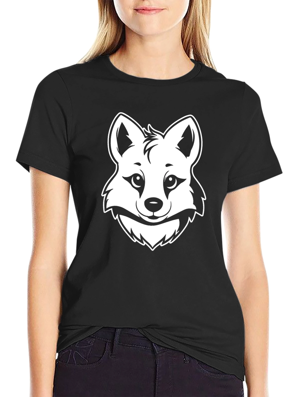 Fox Graphic Tee - Black Unisex T-Shirt