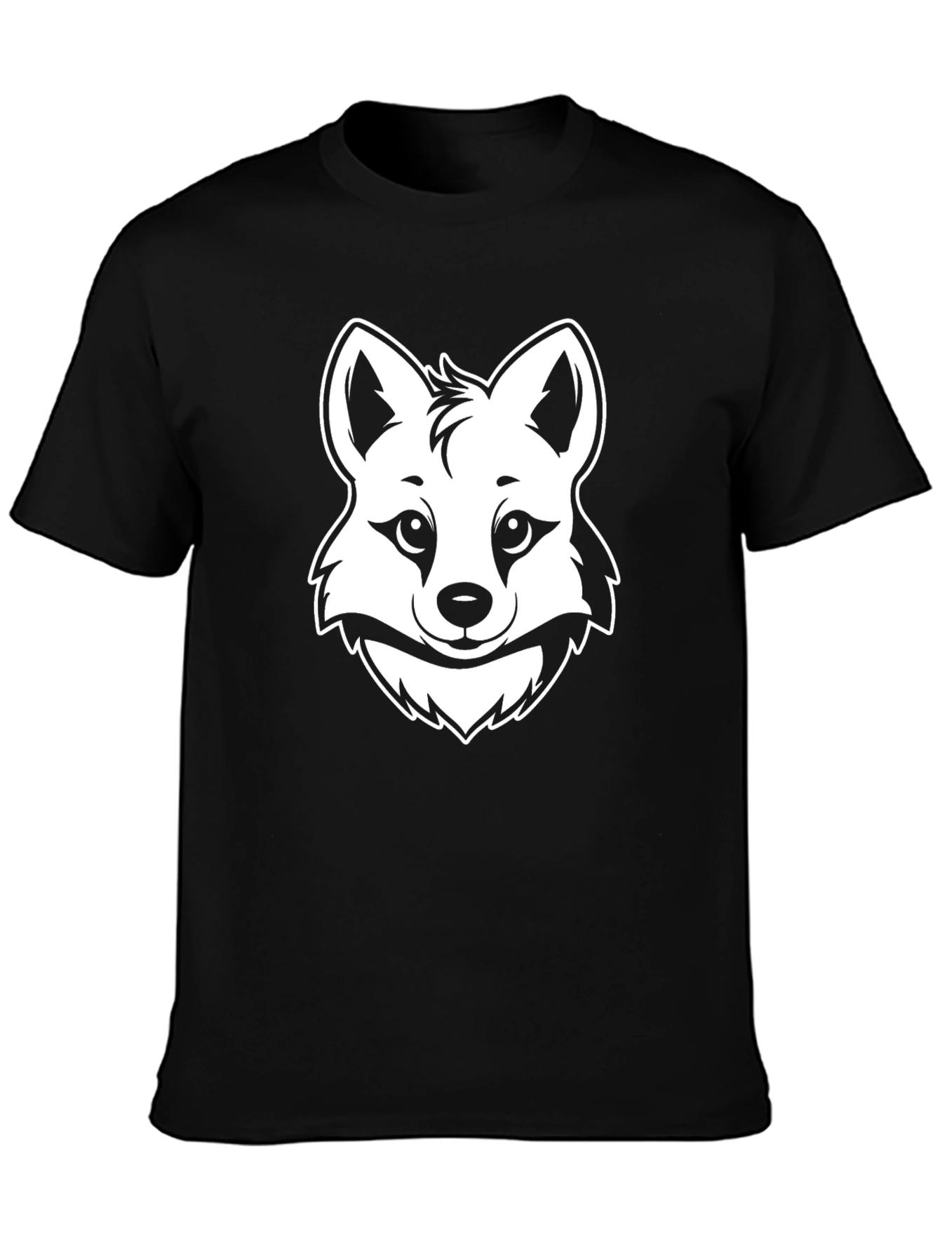 Fox Graphic Tee - Black Unisex T-Shirt