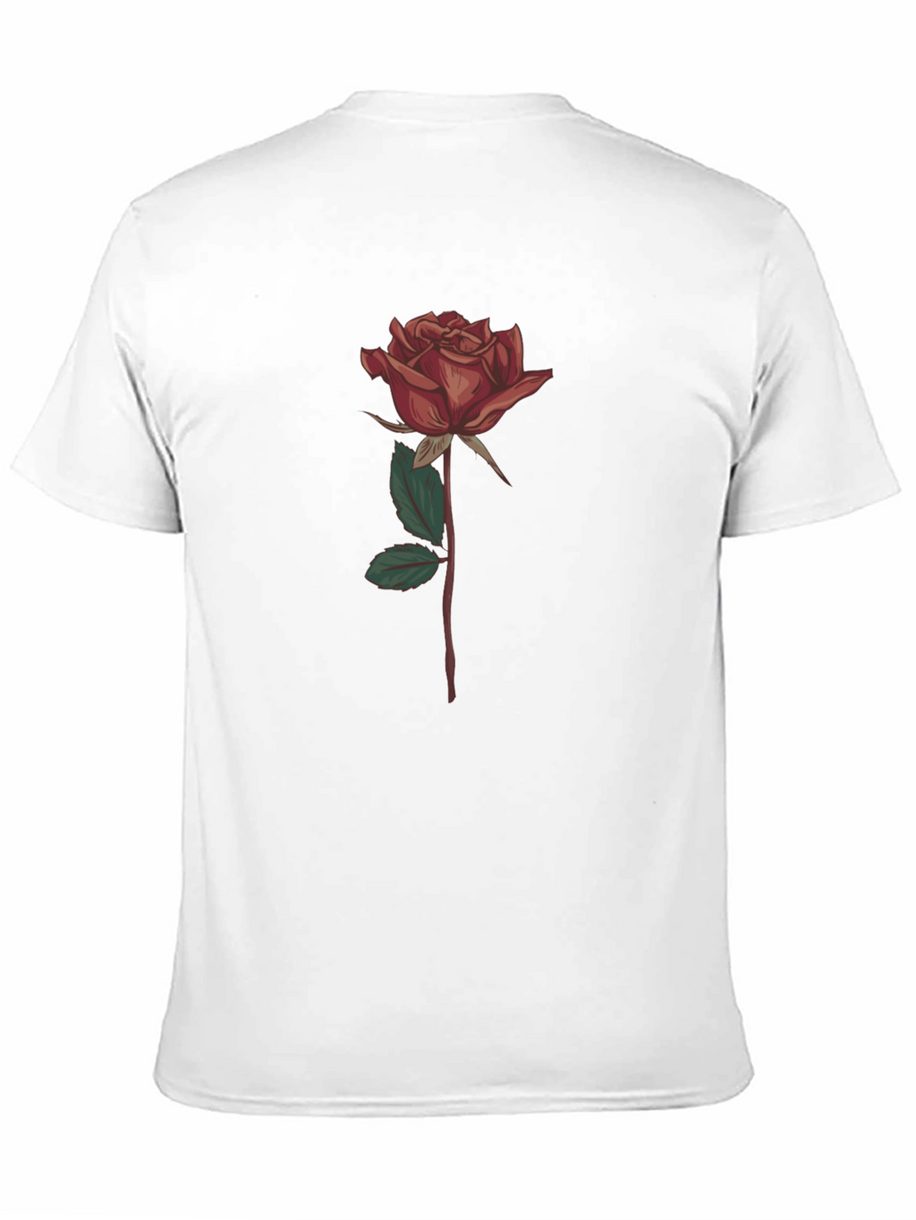Rose Graphic Print T-Shirt - Stylish Black Tee